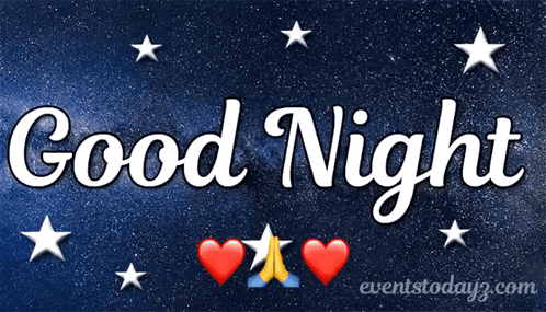 a blue background with stars and the words good night on it