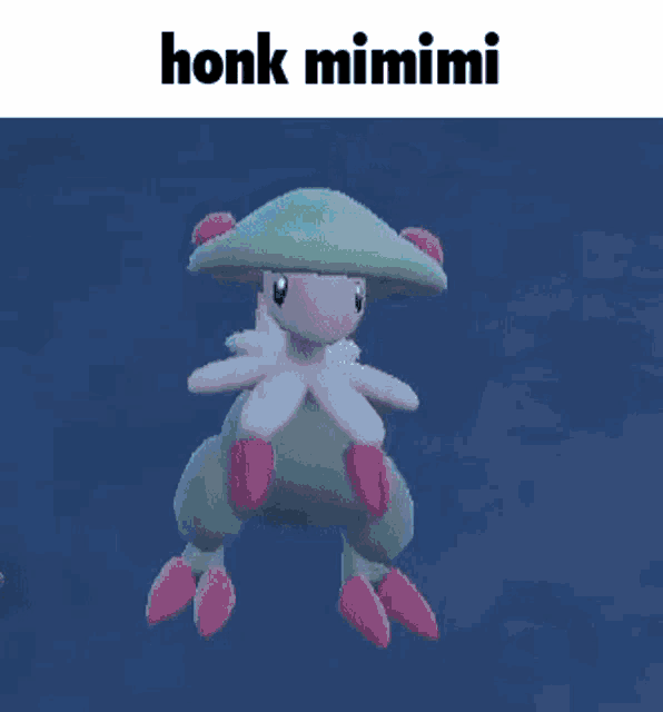 a picture of a frog with the words honk mimimi written above it