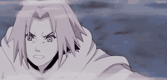 a black and white drawing of a girl with pink hair and a white hoodie .