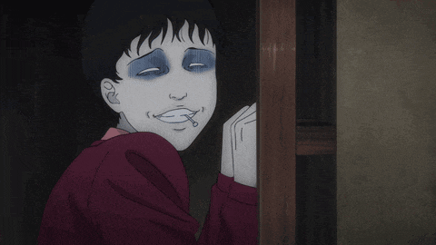 a cartoon character with a cigarette in his mouth and a surprised look on his face