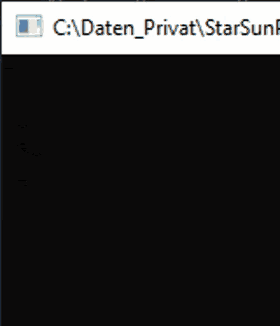a screen shot of a program called c / daten_private / starsunf