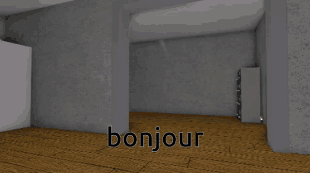 a cartoon girl with pink hair and the word bonjour written on her face