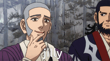 a man with a shaved head is smiling and the word jilly is on the bottom right