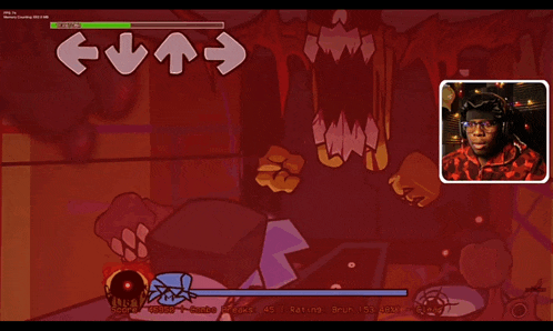a screenshot of a video game with a man in a red hoodie