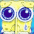 a close up of a spongebob squarepants cartoon character with big blue eyes .