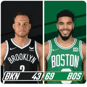 Brooklyn Nets (43) Vs. Boston Celtics (69) Half-time Break GIF - Nba Basketball Nba 2021 GIFs