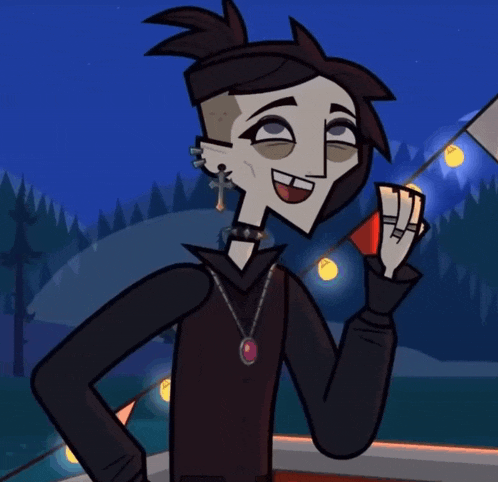 a cartoon character is wearing a choker and earrings