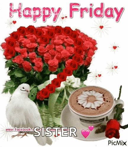 Happy Friday Roses GIF - Happy Friday Roses Bouquet GIFs