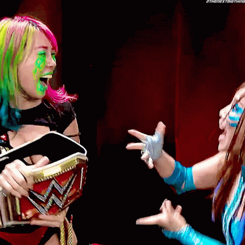 Asuka Raw Womens Champion GIF - Asuka Raw Womens Champion Kairi Sane GIFs
