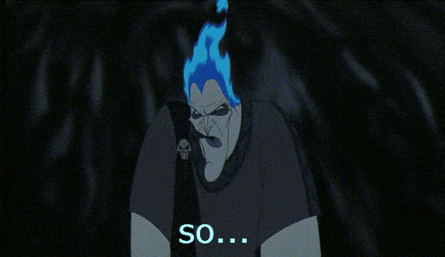 a cartoon character with flames coming out of his head and the words cuuuuute written in red