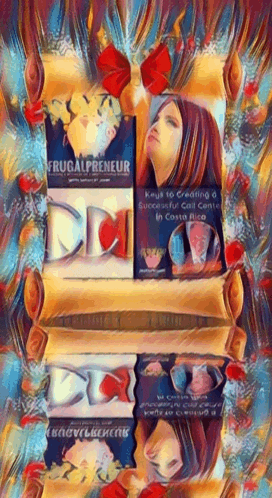 a book titled frugalpreneur sits on a table