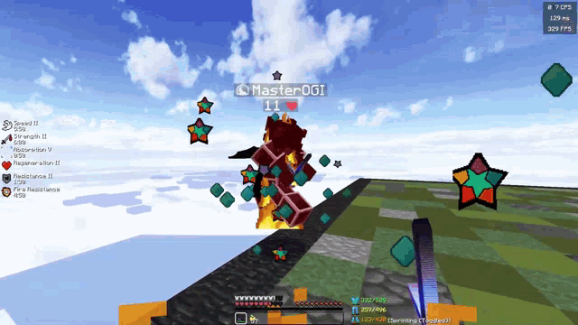 a screenshot of a video game with the name master ogi on the top left