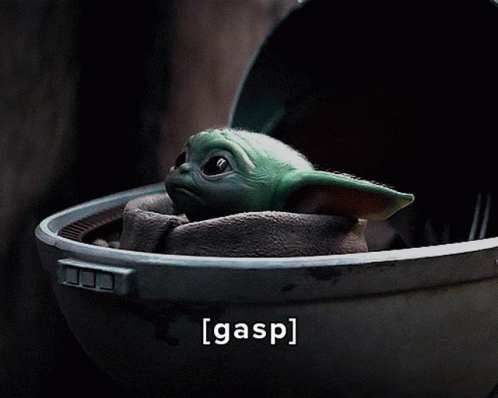 The Mandalorian Baby Yoda GIF - The Mandalorian Baby Yoda Gasp GIFs