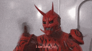 a devil giving a thumbs up with the words i can dance too behind him