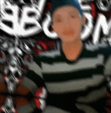 a blurry picture of a person with the number 98 on the bottom