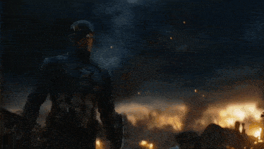 a scene from the movie avengers endgame shows a city being destroyed