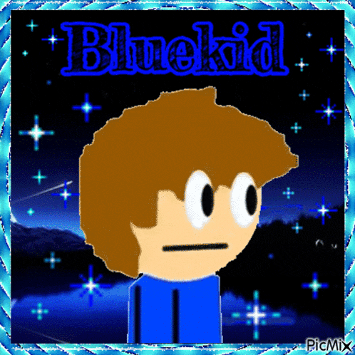 a picture of a cartoon character with the name bluekid