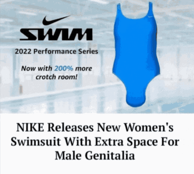 nike releases new women 's swimsuits with extra space for male genitalia