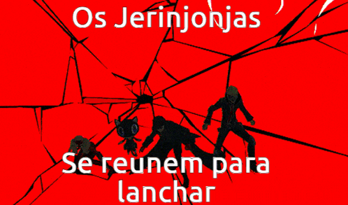 a poster with a broken umbrella and the words " os jerinjonias " on it