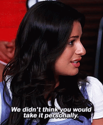 Glee Rachel Berry GIF - Glee Rachel Berry We Didnt Think You Would Take It Personally GIFs