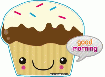 Good Morning Cupcake GIF - Good Morning Cupcake Greeting GIFs