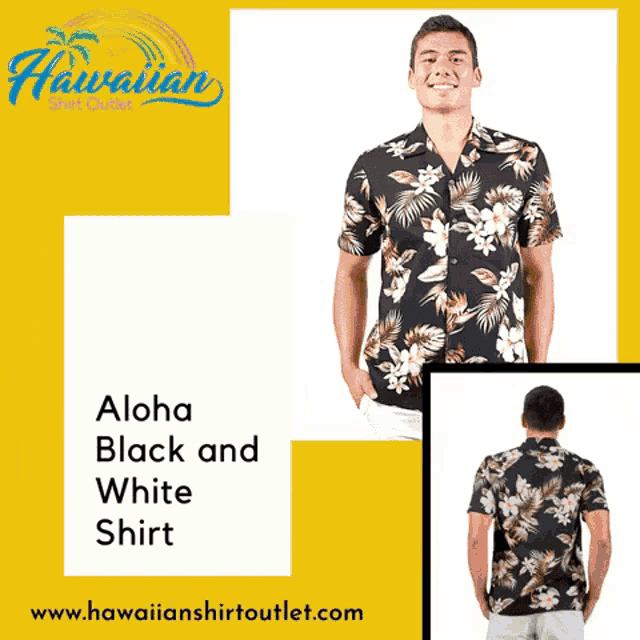 Hawaiian Shirts Outlet Aloha Black And White GIF - Hawaiian Shirts Outlet Aloha Black And White Shirt Outlet GIFs