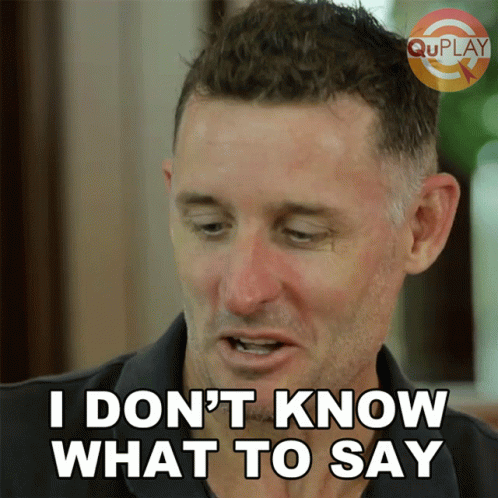 I Dont Know What To Say Michael Hussey GIF