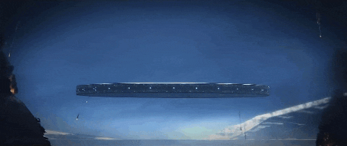 a very large object is floating in the sky with a watermark that says ' apocalypse '