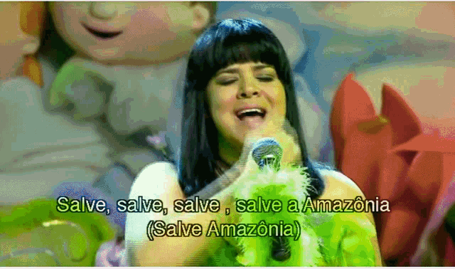 Mara Maravilha Salve Amazonia GIF - Mara Maravilha Salve Amazonia Singing GIFs