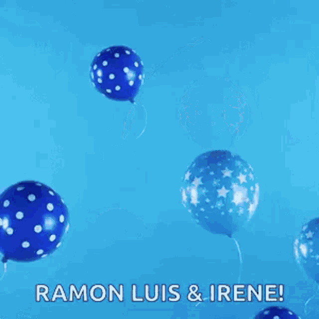 a blue balloon with the words yay written on it surrounded by other blue balloons .