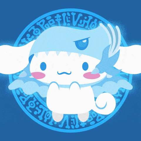 a cartoon character with a blue circle around it with chinese characters