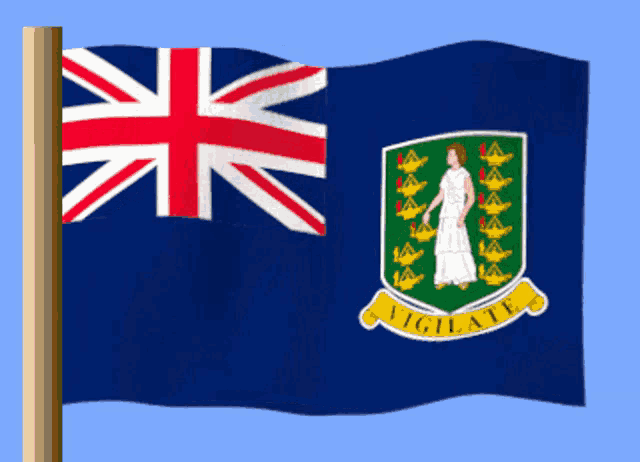 a flag with the word vigilate on the bottom