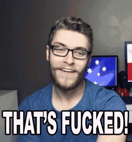 a man wearing glasses says that 's fucked