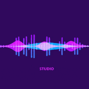a logo for formosa studio studio with purple and blue lines