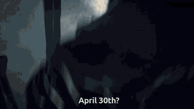 a plane is flying in the clouds with the date april 30th
