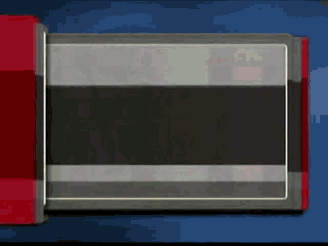 a red , black , and white striped background with a red border