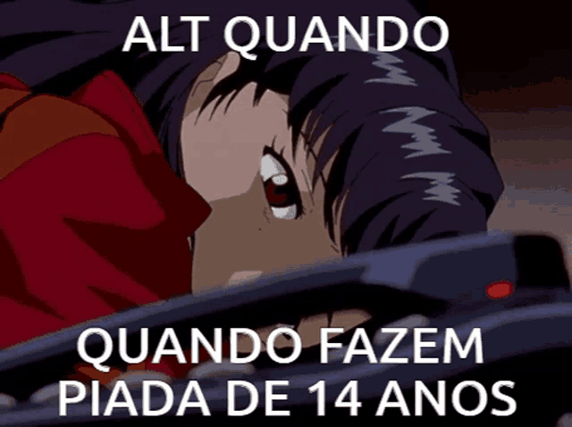 alt quando quando fazem piada de 14 anos is written on a poster