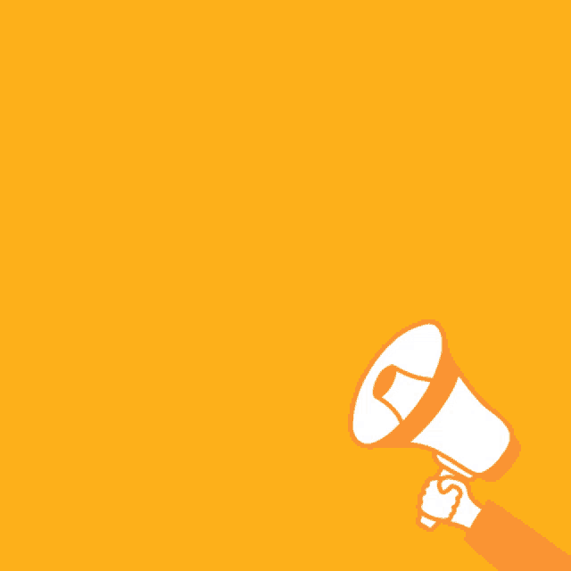 a hand holding a megaphone with the words " not profit " above it