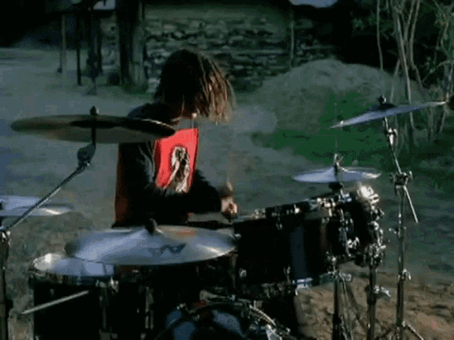 Playing Drums Drummer GIF - Playing Drums Drummer Remedy Music Video GIFs