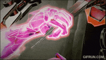 a gif from gifrun.com shows a hand with a knife in it