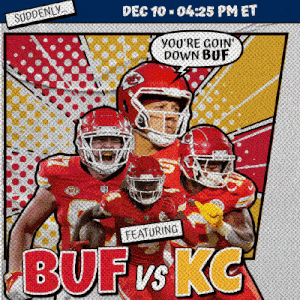 a poster for a football game between the buffs and kc