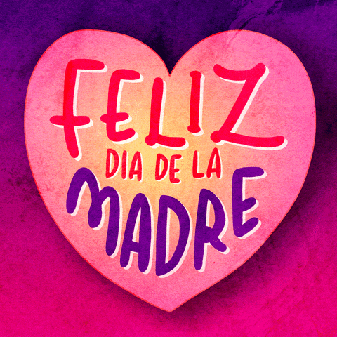 a heart with feliz dia de la madre written on it