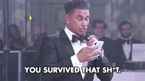 You Survived That Shit Grooms Men GIF - You Survived That Shit Grooms Men Friends Wedding Message GIFs