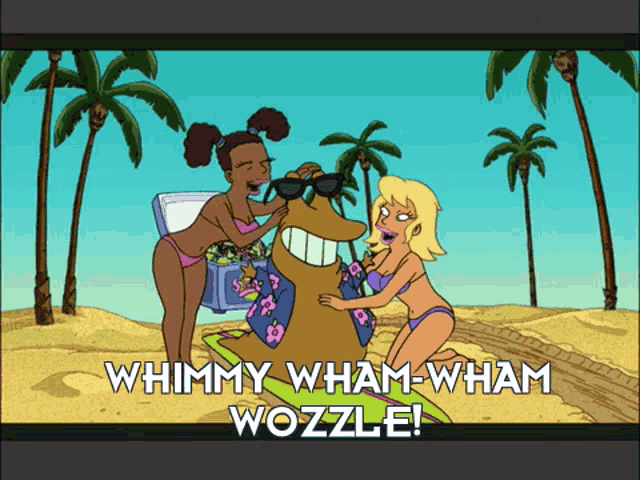 a cartoon says whimmy wham-wham wozzle on it