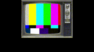 a cartoon man is holding a brain in front of a fox news channel