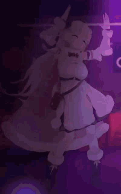 a girl in a white dress is dancing in a dark room