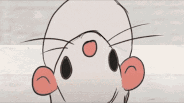 a drawing of a rat on a white background