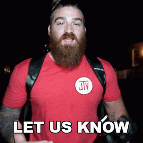 Let Us Know Jake The Viking GIF - Let Us Know Jake The Viking Tell Us GIFs