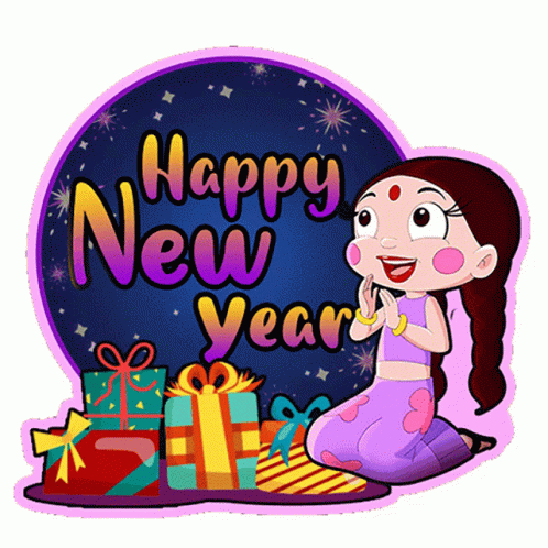 Happy New Year Chutki GIF - Happy New Year Chutki Chhota Bheem GIFs