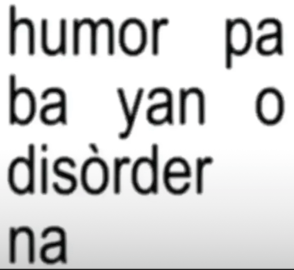 humor pa ba yan o disorder na